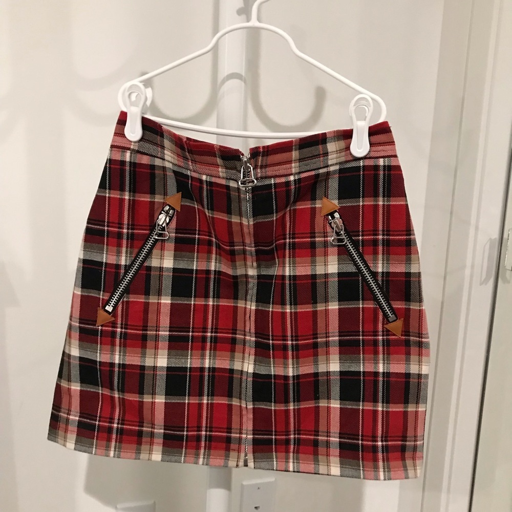 J Brand Plaid mini skirt